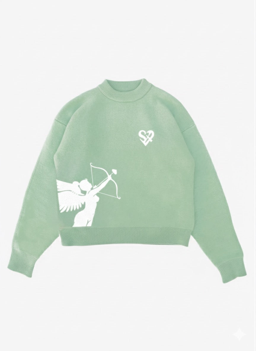 savexxo KNIT SWEATER MATCHA GREEN