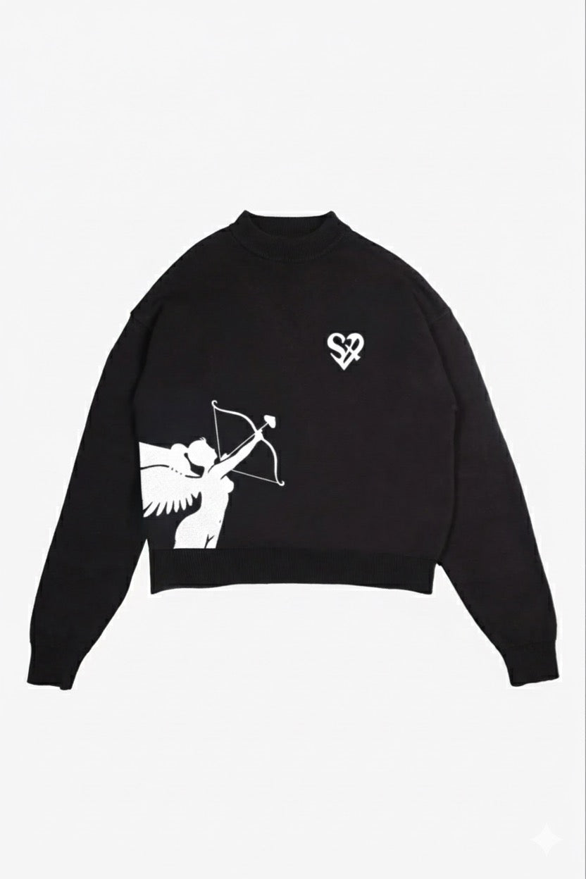 savexxo KNIT SWEATER BLACK
